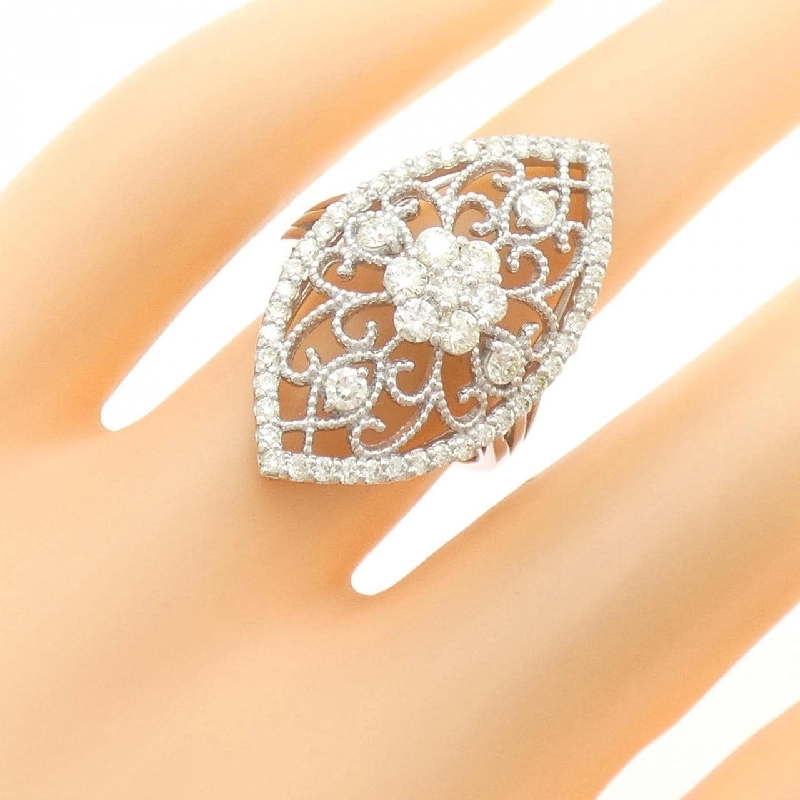 Nhẫn kim cương K18WG hoa 1.01CT 669276