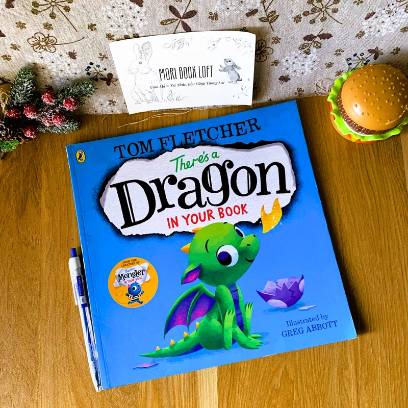 Sách tranh There's a Dragon in Your Book, Used, Picture Book For Kids 442996