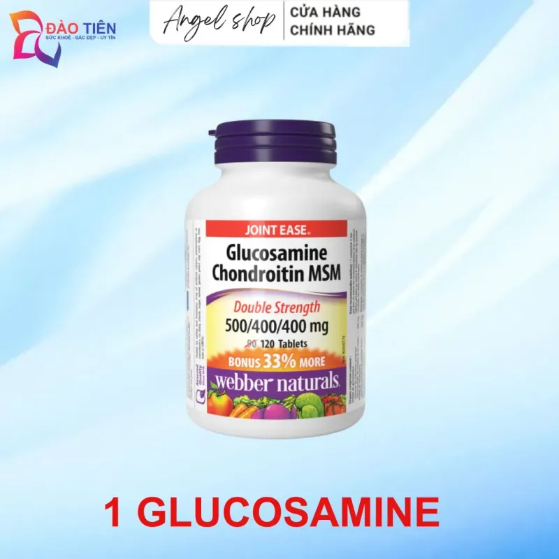 (Hàng CTY mới) Viên uống Glucosamine Webber Naturals nhập khẩu Canada - Hộp 120 viên 735862