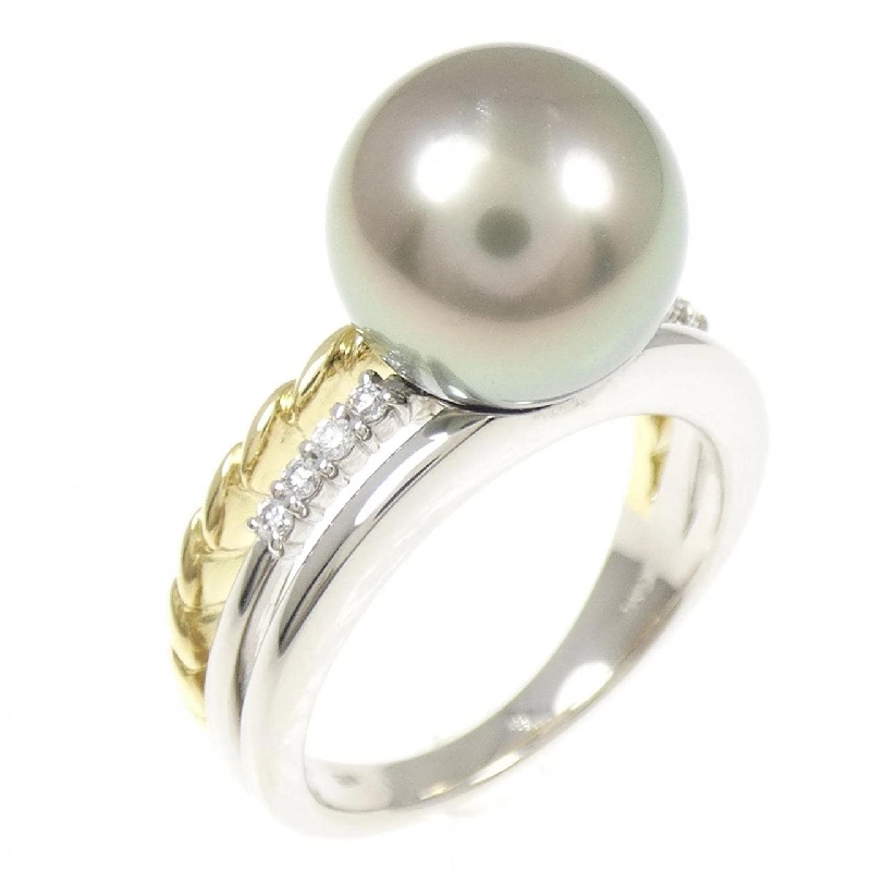 Nhẫn ngọc trai đen PT900/K18YG 10.0mm - Hàng hiệu Authentic 855453