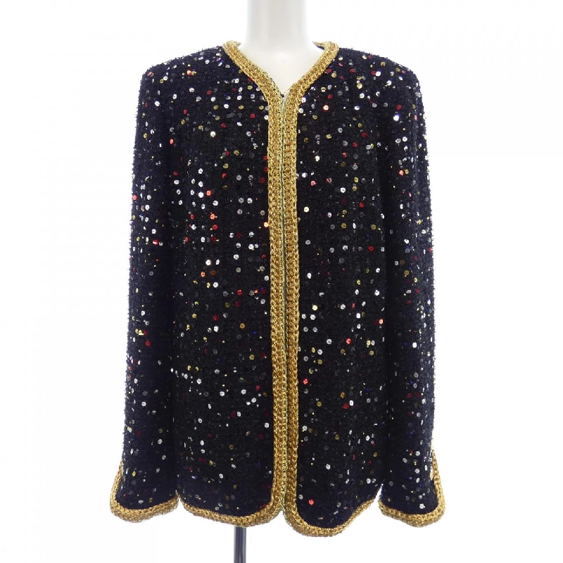 Jacket không cổ CHANEL LOOK15 P72526V64243 632623