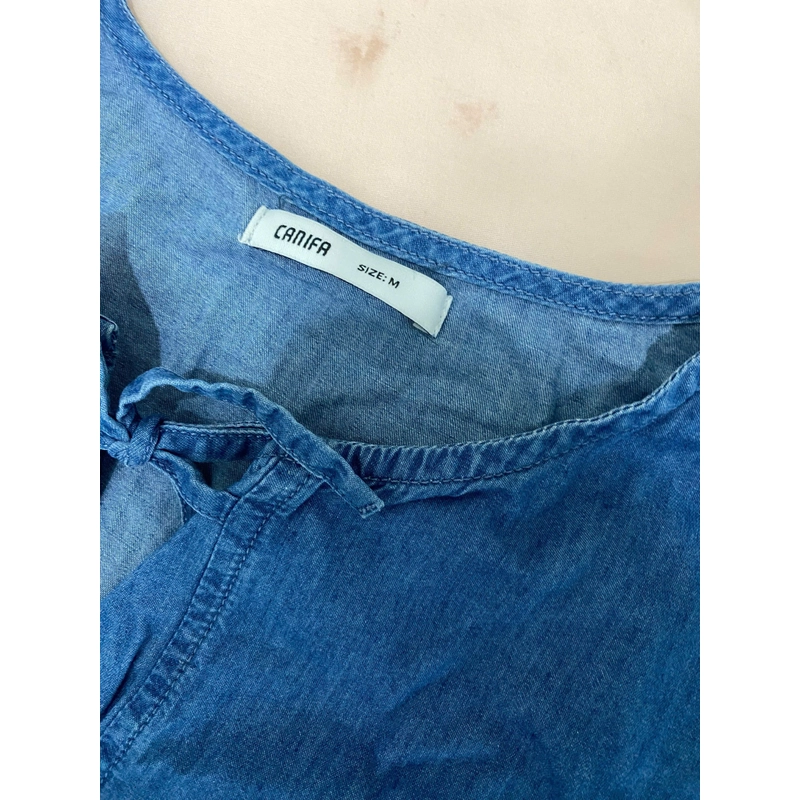 Áo CANIFA size M chi tiết đan dây trước 100% cotton 509824
