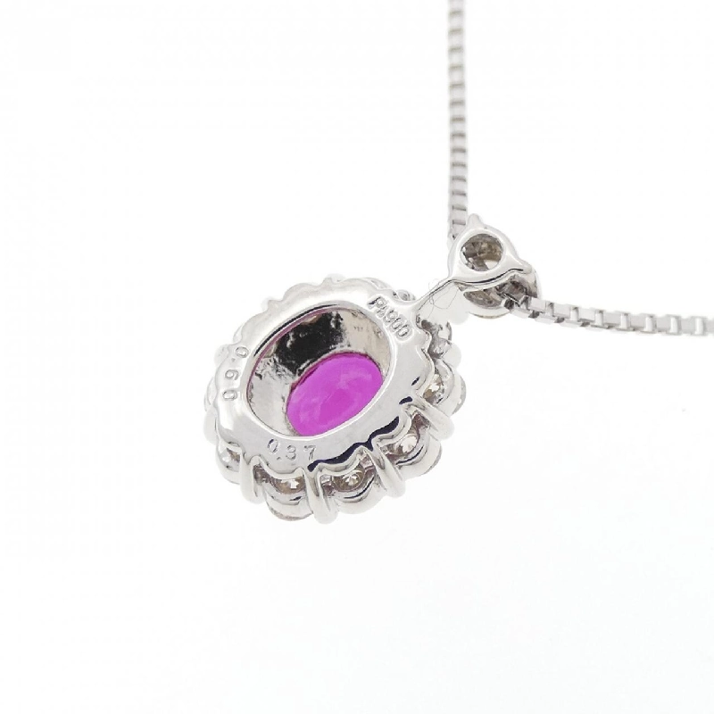 Dây chuyền ruby PT900/PT850 0.60CT - Hàng hiệu Authentic 859113