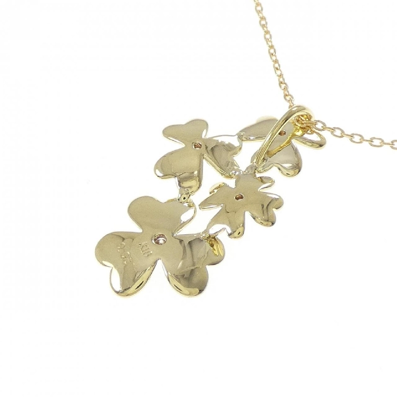 K18YG Hoa Kim Cương Dây Chuyền 0.06CT - Hàng hiệu Chính hãng 857007