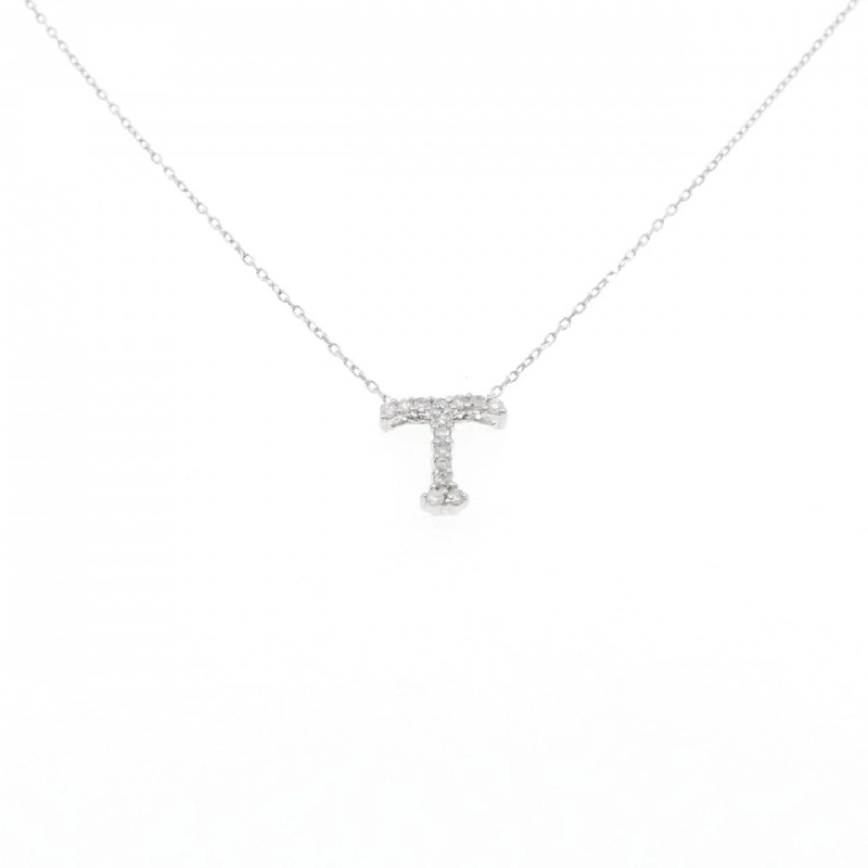 Dây chuyền kim cương chữ T K18WG 0.14CT - Hàng hiệu Chính hãng 861092