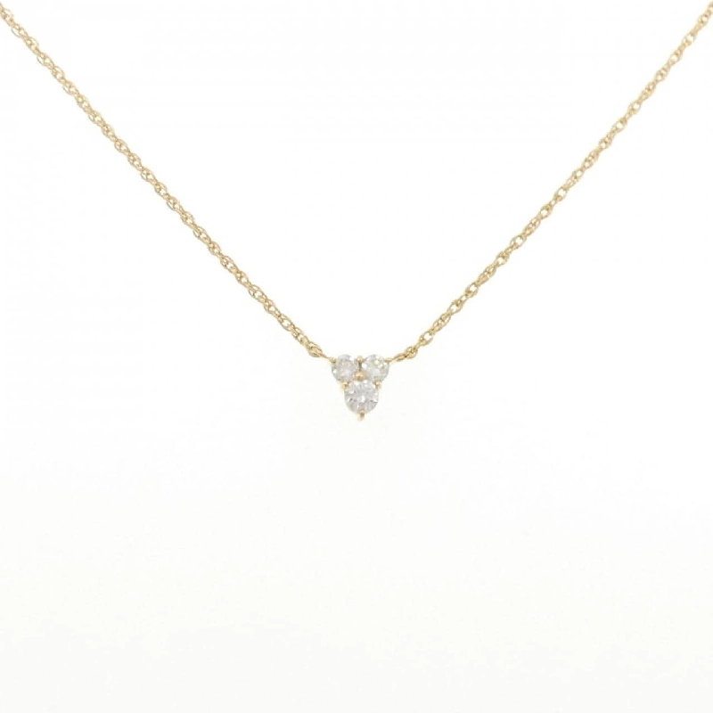 K18YG Dây chuyền kim cương ba viên 0.30CT - Hàng hiệu Chính hãng 859092