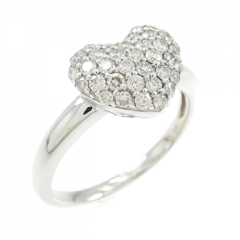 Nhẫn kim cương pavé hình trái tim PT900 0.52CT 665996