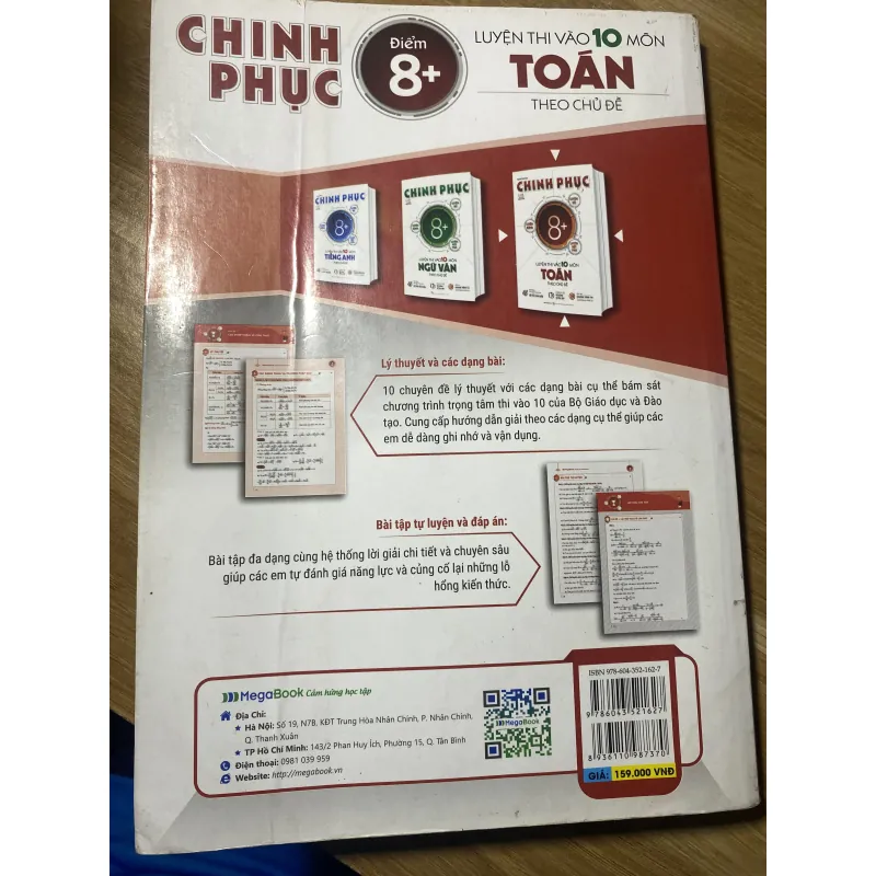 Sách chinh phục 8+ luyện thi môn toán vào 10 theo chủ đề  999882