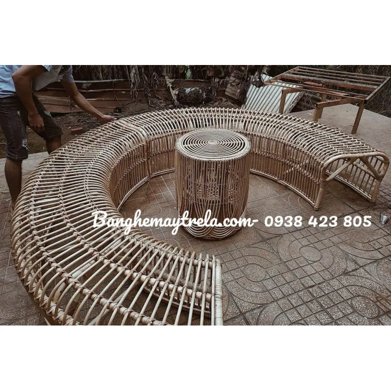 Băng ghế uốn mây tự nhiên 711691