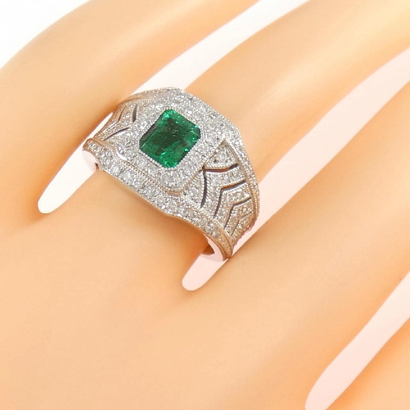 Nhẫn Emerald PT900 0.75CT - Hàng hiệu Chính hãng 850444