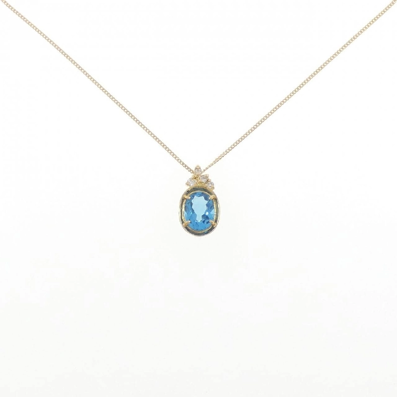K18YG Blue Topaz Necklace - Hàng hiệu Authentic 860102