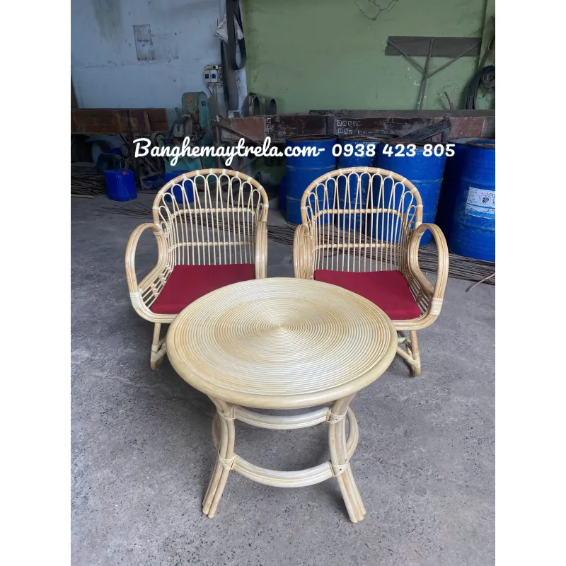 Bộ bàn ghế mây uống trà 698704