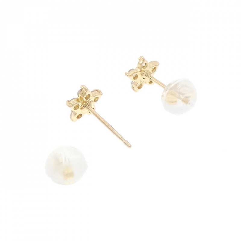 Bông tai kim cương K18YG hình hoa 0.20CT - Hàng hiệu chính hãng 872104