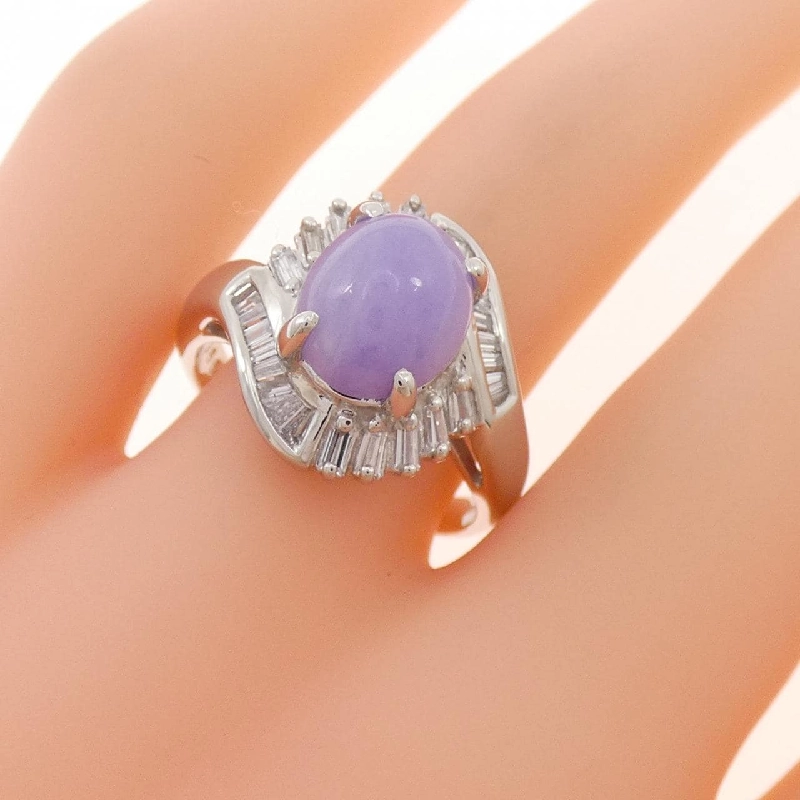 Nhẫn PT900 Ngọc Bích Tím 3.66CT - Hàng hiệu Chính hãng 851874