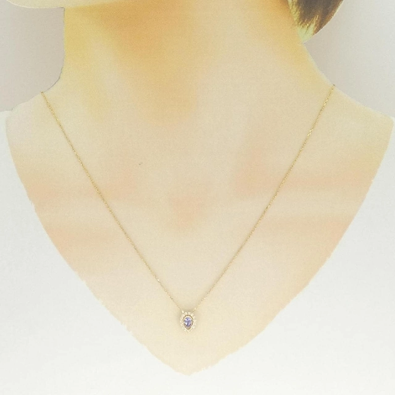 K18YG 2WAY Đá Tanzanite Dây Chuyền - Hàng hiệu Chính hãng 856130