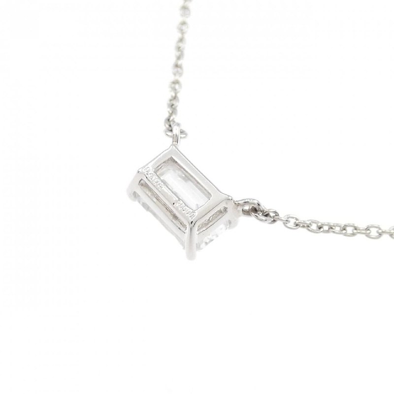 Dây chuyền kim cương PT900/PT850 0.492CT F VS1 cắt hình Emerald - Hàng hiệu Chính hãng 874577