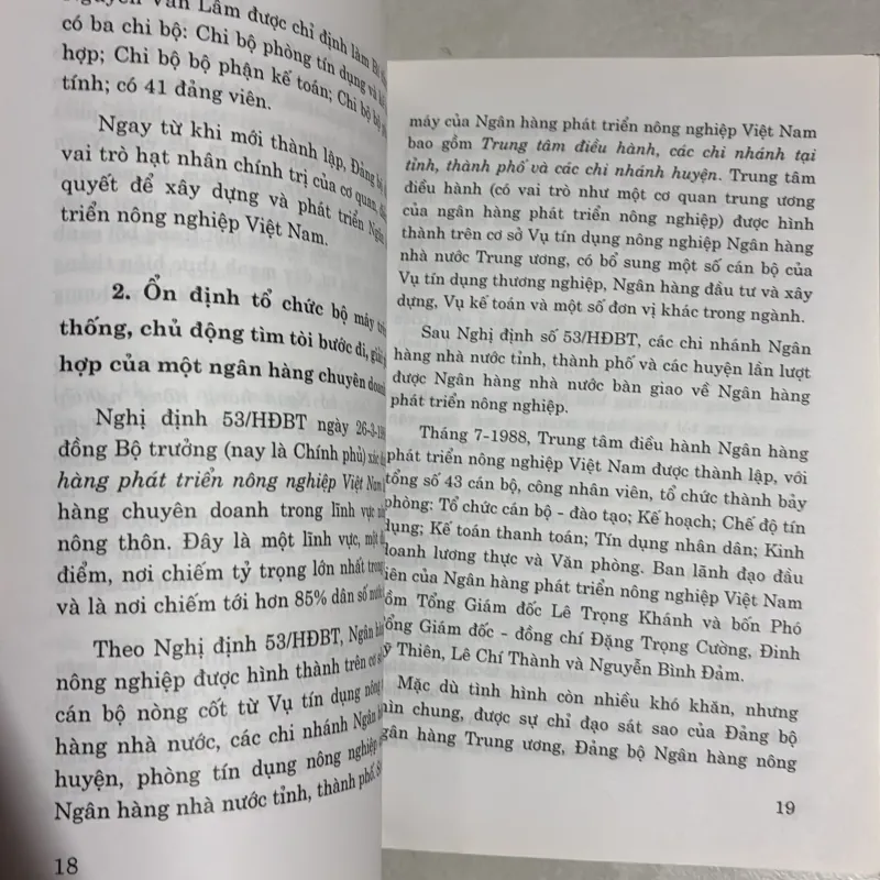 Lịch sử Đảng bộ Ngân hàng Nông nghiệp trung ương 778678