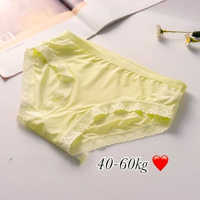 Combo 2 Quần lót thun lạnh viền ren tim lưng vừa size 40-55kg 461961