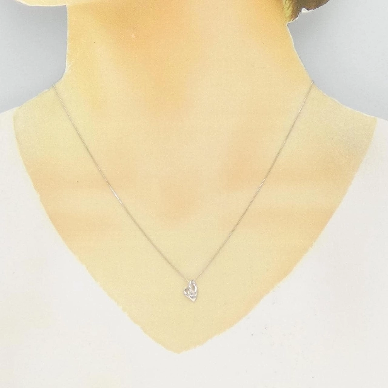 K18WG Dây chuyền kim cương hình trái tim 0.10CT - Hàng hiệu Chính hãng 862781