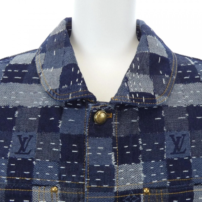 Áo khoác denim Louis Vuitton LOUIS VUITTON Damier Denim Workwear Blouson HTA80WWIO - Hàng hiệu Authentic 894047