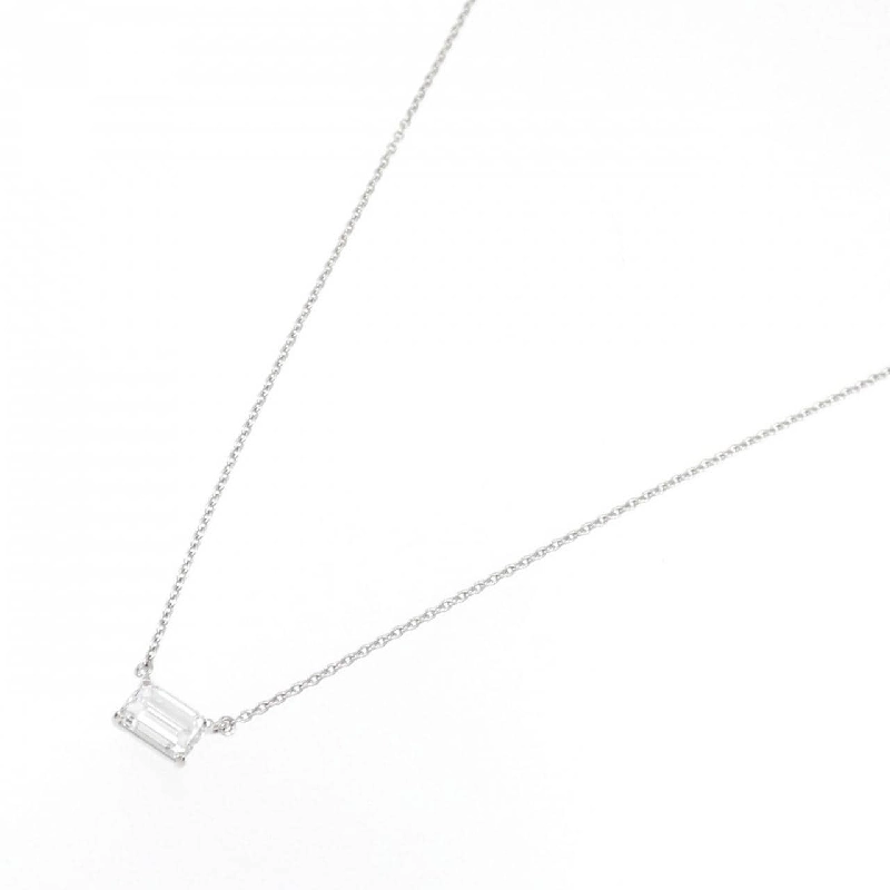 Dây chuyền kim cương PT900/PT850 0.492CT F VS1 cắt hình Emerald - Hàng hiệu Chính hãng 874577