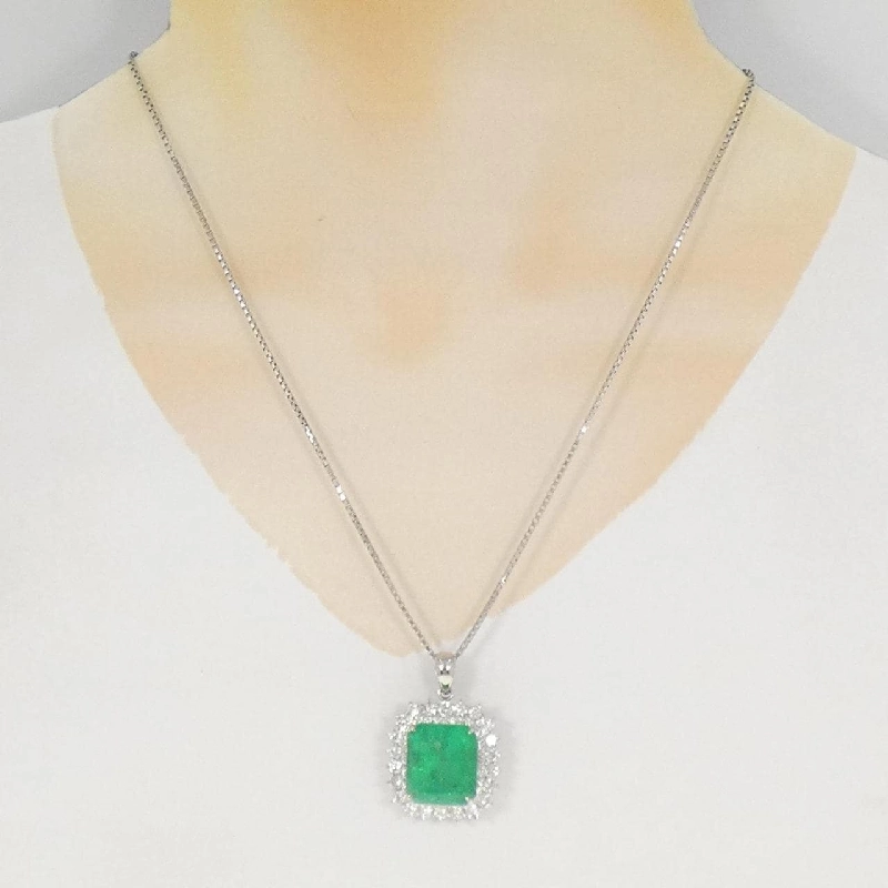 Dây chuyền Emerald PT900/PT850 15.17CT - Hàng hiệu Chính hãng 848548