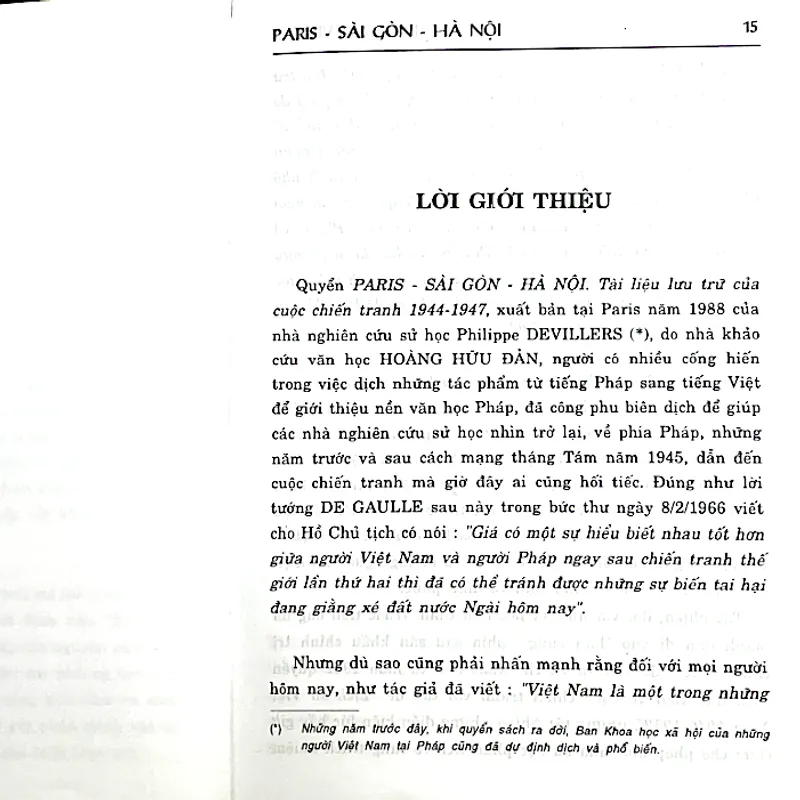 PARIS SAIGON HANOI * Tài liệu lưu trữ của cuộc chiến tranh 1944-1947 - PHILIPPE DEVILLERS 1063932