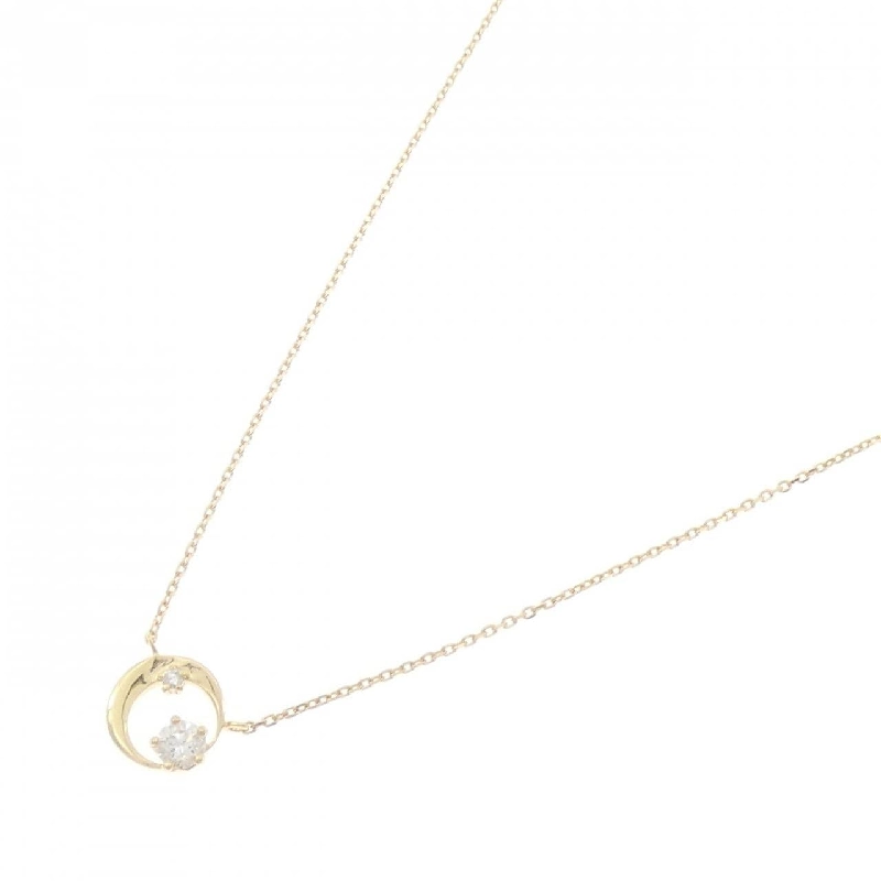 Dây chuyền kim cương K18YG hình trăng 0.122CT - Hàng hiệu chính hãng 861389
