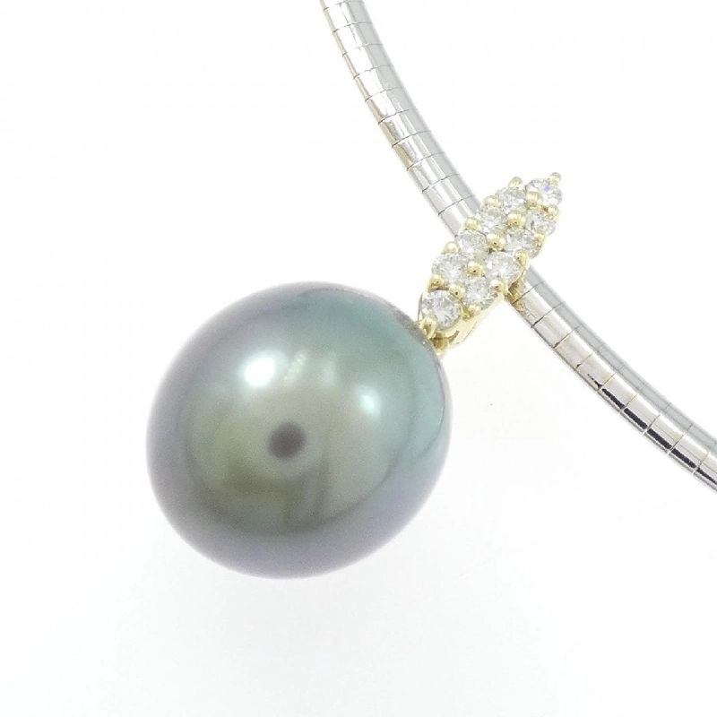 K18YG/750YG/750WG Ngọc trai đen dây chuyền - Hàng hiệu Chính hãng 857514