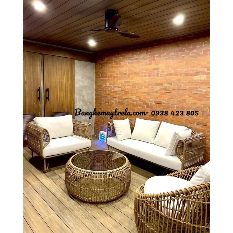 Sofa nhựa giả mây tổ yến 565200