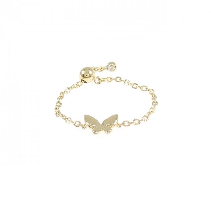 Nhẫn kim cương bướm K18YG 0.01CT - Hàng hiệu Authentic 850627