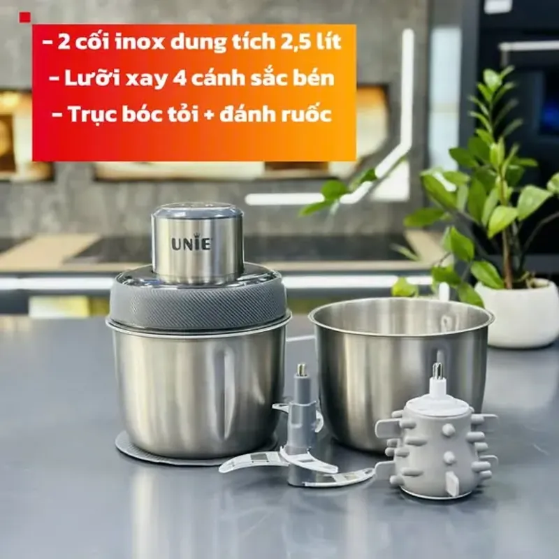 ✨ 2 cối xay đa năng – thịt, cá, rau củ tách biệt 735128