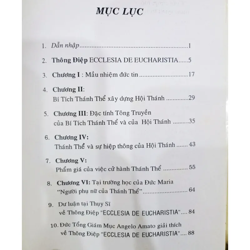 Thông điệp Ecclesia Để Eucharista 🌻 559253