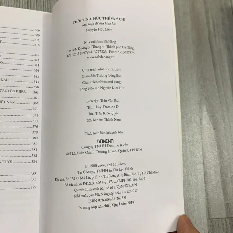 Thời tính, hữu thể và ý chí, một luận đề siêu hình học. 7b1 783454