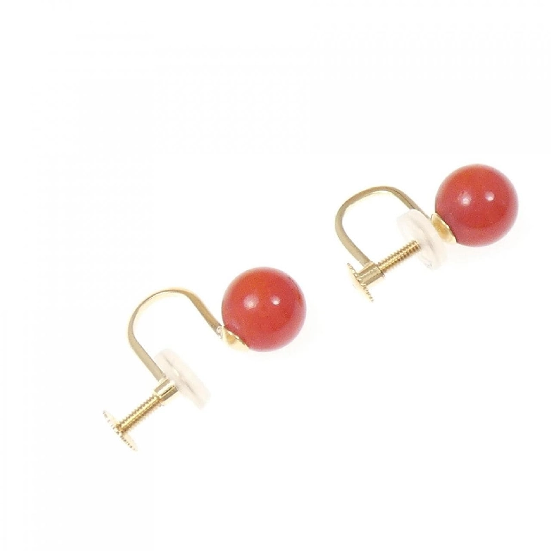 Bông tai san hô K18YG 6.7mm - Hàng hiệu Chính hãng 872326