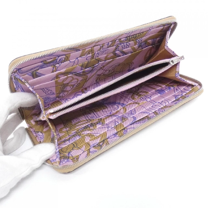 Ví HERMES CLIQUETIS TATTOO AQUAREL Lụa Trong Cổ Điển 083821CK - Hàng hiệu Chính hãng 770012