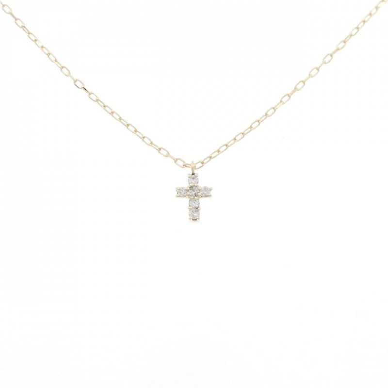 K10YG Dây chuyền kim cương chéo 0.06CT - Hàng hiệu Authentic 865562