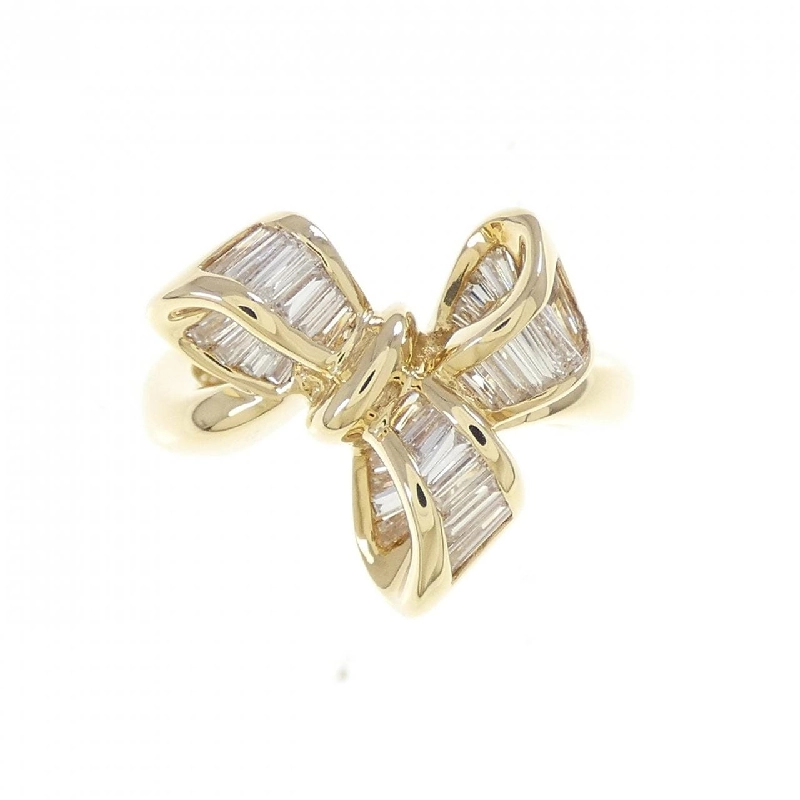 Nhẫn kim cương K18YG hình ruy băng 0.40CT - Hàng hiệu chính hãng 852128