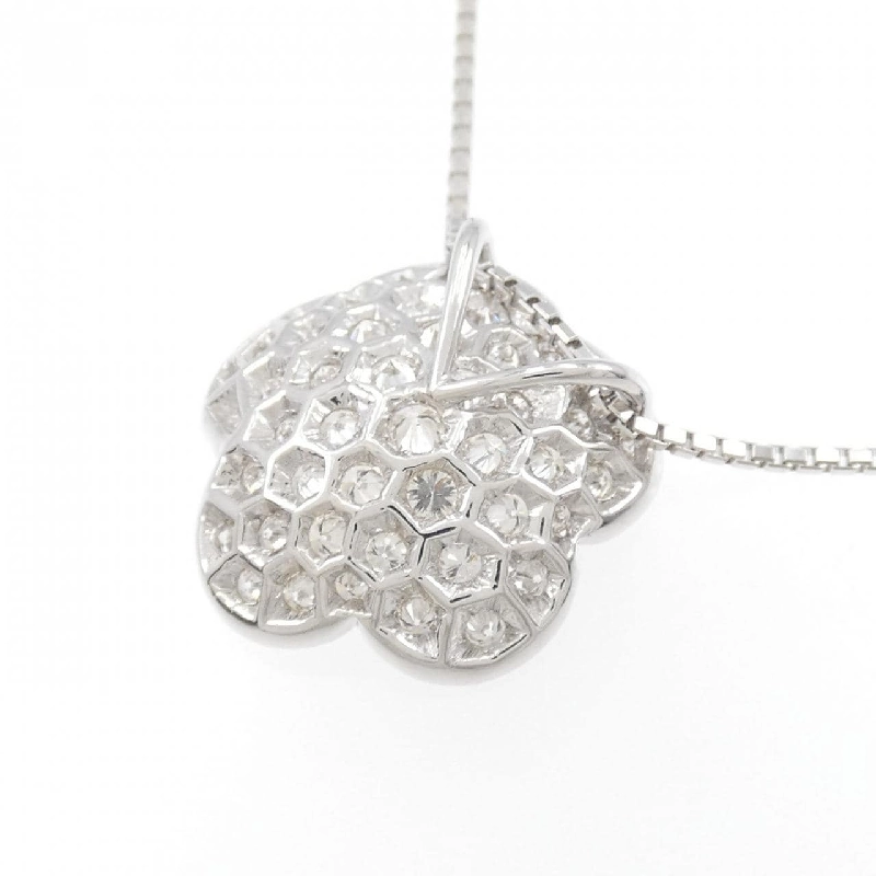 K18WG Hoa Đá Kim Cương Dây Chuyền 0.96CT - Hàng hiệu Chính hãng 863803