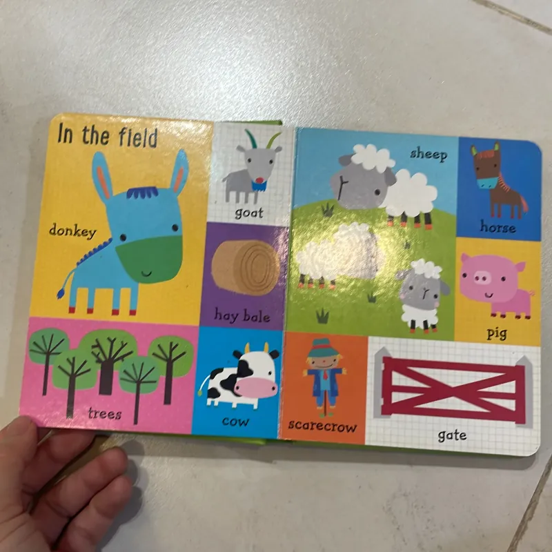 NGOẠI VĂN tiếng anh trẻ em: 100 Farm Words - sách bìa cứng đẹp  1027610