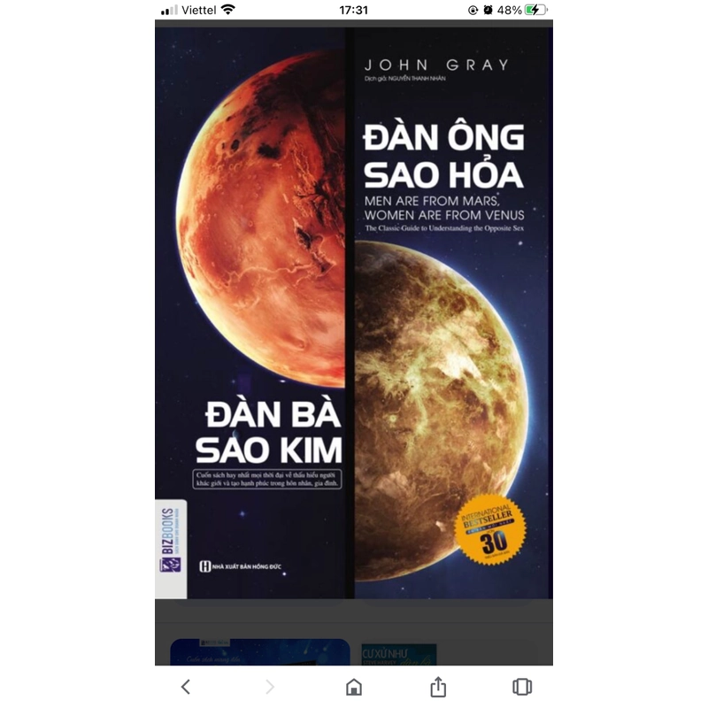 Sách ĐÀN ÔNG SAO HOẢ ĐÀN BÀ SAO KIM 462691