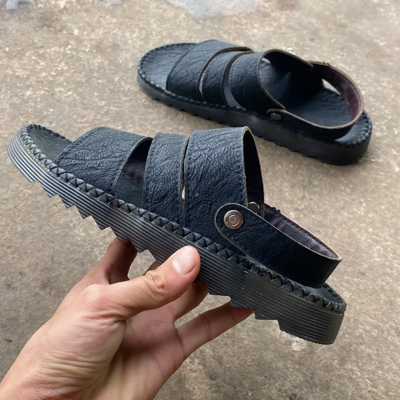 Dép da nam quai hậu còn mới 605061