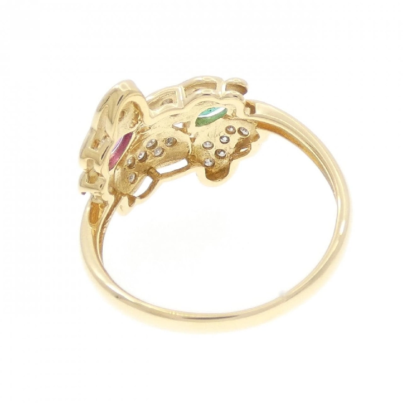 Nhẫn đá màu bướm K18YG 667630