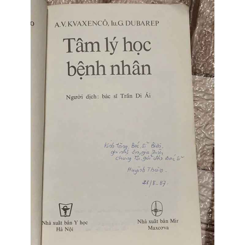 TÂM LÝ HỌC BỆNH NHÂN- SÁCH Y HỌC- DỊCH TỪ TIẾNG NGA 539916