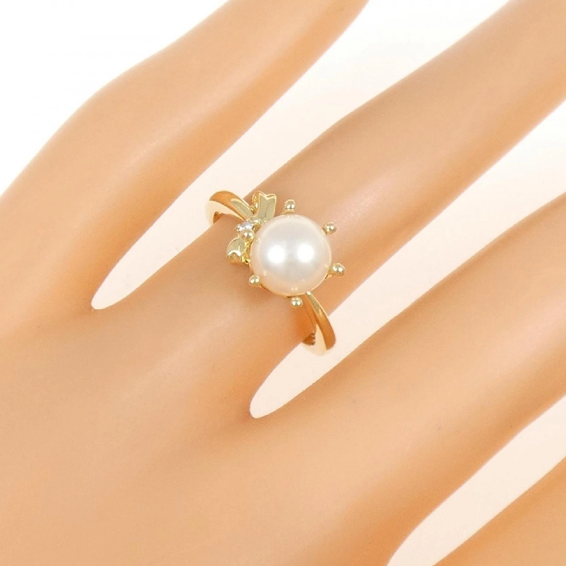 Nhẫn ngọc trai Akoya K18YG 7mm - Hàng hiệu Authentic 852452