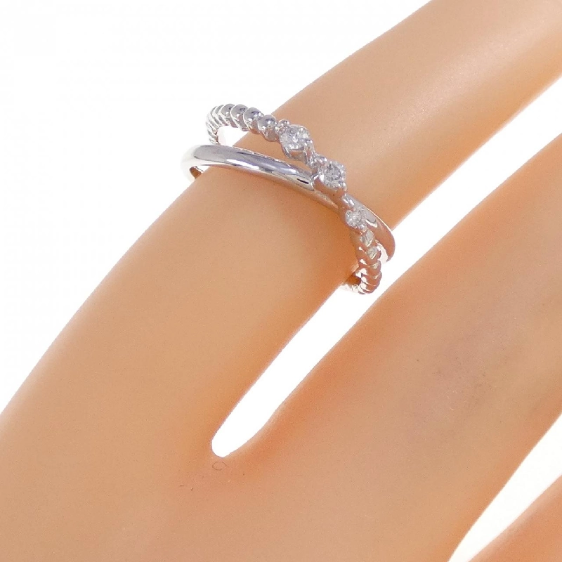 Nhẫn ngón út kim cương K18WG 0.06CT 668057