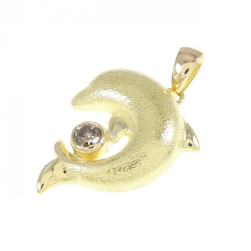 K18YG Cá heo Dây chuyền Kim cương 0.2CT - Hàng hiệu Chính hãng 866889