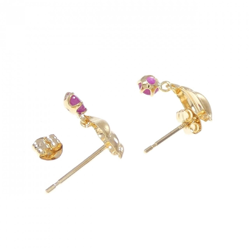 K18YG Bông tai Ruby - Hàng hiệu Chính hãng 868242