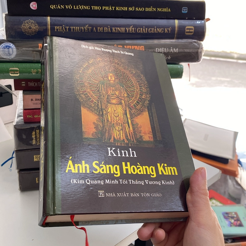 Sách kinh ánh sáng hoàng kim bìa cứng kim quang minh tối thắng vương kinh 529027