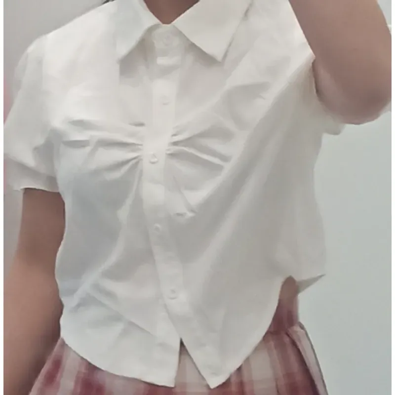 Áo sơ mi nữ tay phồng crotop  1043722